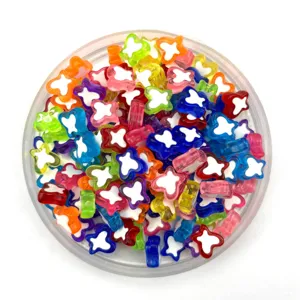 Colorful Acrylic Butterfly Beads Loose Beads For DIY Jewelry Making Necklace Phone Chain Crafts Accessories