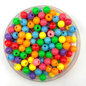 Kleurrijke plastic pony kralen, 6x8mm tonkraal mix voor DIY sieraden maken en handwerk.