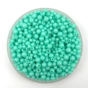4-6mm acrylic plastic round beads straight hole macaron solid color diy bracelet jewelry making