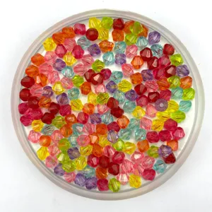 Colorful acrylic simulated diamond beads for DIY jewelry making, kids treasure digging, and crafts.