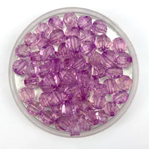 Purple faceted acrylic beads lantern loose beads for DIY jewelry making craft details