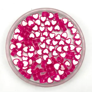 Transparent heart beads 4x8mm mix color DIY bracelet necklace jewelry making accessories craft