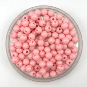 Macaron roze kunststof ronde losse kraaltjes voor DIY kinderen handgemaakte sieraden