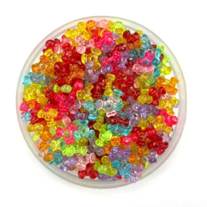 Colorful Plastic Triangle Bone Beads Transparent DIY Loose Beads For Jewelry Making Handcrafted Decoration