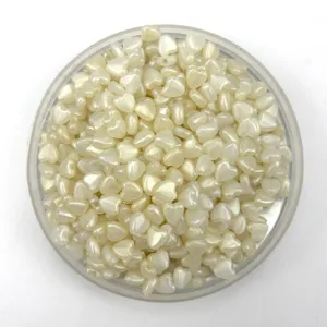 6mm plastic heart shaped pearl beads for DIY handmade bracelets necklaces crafts details