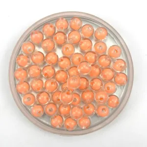 Perles rondes transparentes pour bijoux DIY, design perle interieure coloree, detail accessorio.
