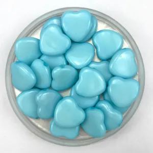 20mm light blue acrylic heart loose beads for DIY jewelry making handmade bracelets children crafting