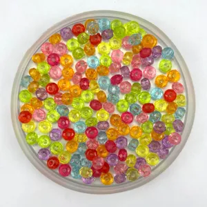 6mm acrylic crystal bicone beads colorful transparent flat beads DIY jewelry making crafts