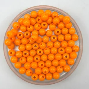 Oranje kunststof ronde kralen voor DIY sieraden maken, losse kralen voor kinder handwerk ontwerpen.