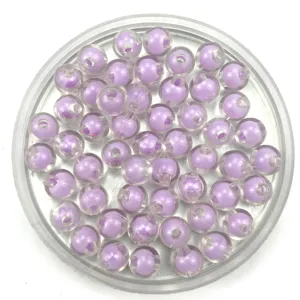 Perles rondes transparentes en acrylique couleur interieure pour accessoires de bijoux DIY