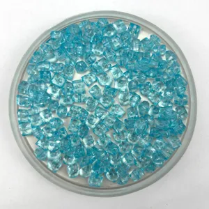 Gemmes de glace concassée en acrylique bleu avec trous pour décoration de table de mariage