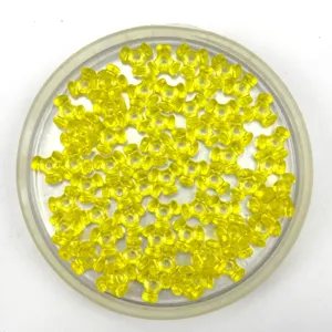 Yellow translucent plastic three-prong beads DIY craft bulk loose jewelry making accessories