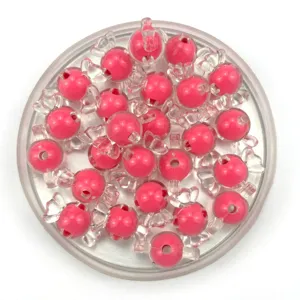 Acrylic pink candy beads with clear wings, perfect for DIY jewelry making and handmade crafts.