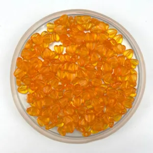 6mm orange plastic heart beads for DIY handmade bracelets necklaces and craft jewelry making