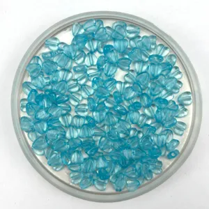 Transparent light blue heart plastic beads for DIY handmade jewelry bracelets necklaces