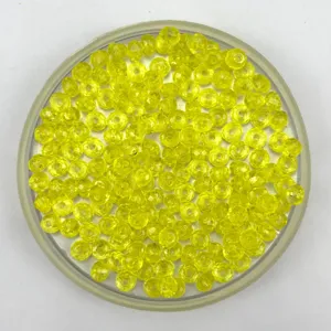 6mm yellow acrylic crystal rondelle beads faceted transparent DIY handmade jewelry making crafts
