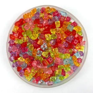 Perles de glace en acrylique colorees cristaux perces pour decoration de mariage