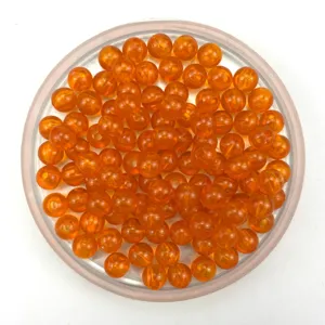 Oranje transparante plastic ronde kralen acryl losse kralen voor DIY sieraden maken.