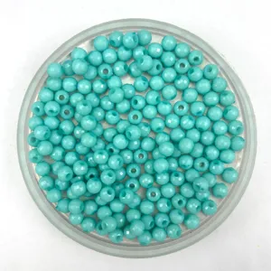 Acrylic faceted loose beads candy color round earth beads for DIY jewelry making crafts