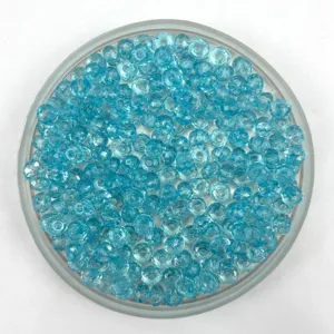 6mm acrylic crystal wheel beads light blue transparent spacer beads DIY jewelry making crafts.