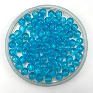 Blauwe transparante acryl ronde kralen voor DIY sieraden maken en handwerk projecten
