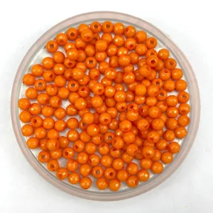 Acrylic faceted round beads, 6-12mm candy color orange DIY loose beads for jewelry making