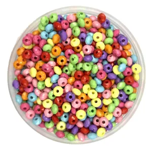 6mm acrylic crystal wheel beads colorful flat beads for DIY handmade jewelry and curtain making