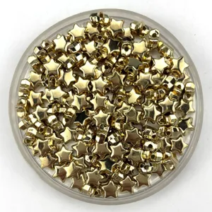 Gold star beads CCB spacer beads for handmade DIY jewelry making bracelets earrings details