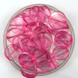 20mm transparente flache runde Acrylperlen DIY handgemachte Schmuckherstellung Bastelmaterial