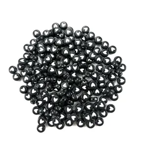 Black acrylic heart beads bulk for DIY handmade bracelets jewelry making accessories craft supplies.
