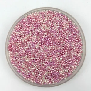 Small plastic micro beads, unholed candy color DIY pearls for craft, 2-2.5mm mixed color bulk.