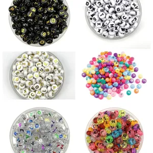 Acrylic Flat Round Letter Beads Alphabet Beads For DIY Jewelry Making Bracelet Necklace Craft Design