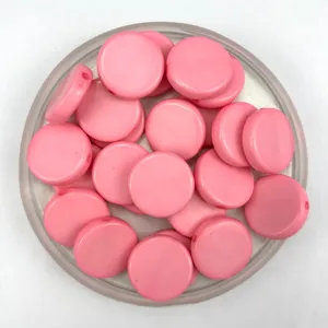 Rosa Acryl flache scheibe perlen für DIY schmuckherstellung, 20mm abstandshalter armbänder.