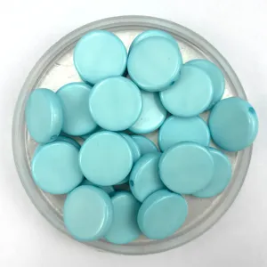 20mm transparente flache runde Acryl Perlen lose fuer DIY Armband Schmuckherstellung Basteln.