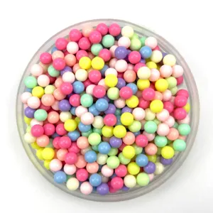 Colorful acrylic round beads solid plastic balls for DIY crafts and toys, various vibrant colors.
