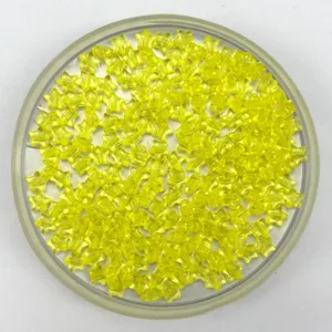 6mm yellow star transparent acrylic beads, plastic DIY jewelry making accessories.