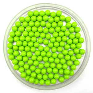 Vibrant green solid plastic round beads colorful loose marbles for toy DIY crafts and decoration
