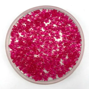 6mm transparent pink star acrylic beads plastic DIY craft jewelry making accessories