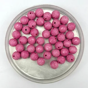 8mm acrylic speckled round beads, pink DIY craft beads for jewelry and phone chain charms.