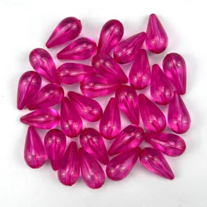 Pink acrylic teardrop pendant beads straight hole DIY handmade jewelry craft accessories