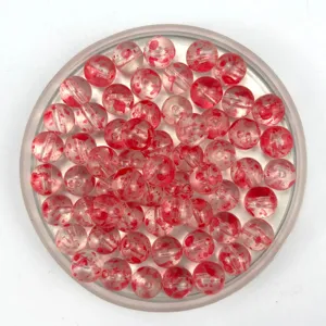 Transparent acrylic splatter round beads for DIY handmade bracelets jewelry making