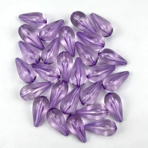 Purple teardrop acrylic beads straight hole loose pendant for handmade DIY jewelry making accessories.