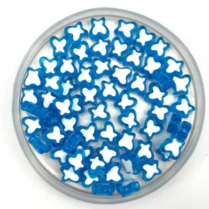 Acrylic blue white bow beads diy phone chain necklace jewelry making accessories