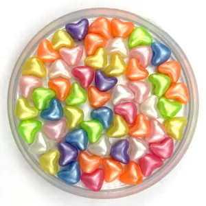 Bunte kunststoff herz perlen perlmutt diy handwerk schmuck zubehoer set gross