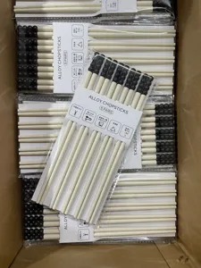 Alloy chopsticks detail view showcasing the unique black and white round bead design and durable finish.
