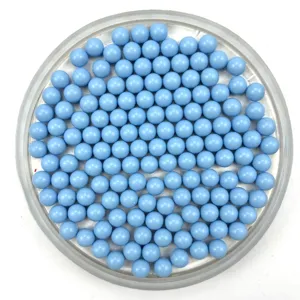 Solid light blue round acrylic beads for DIY crafts jewelry making and toys supply