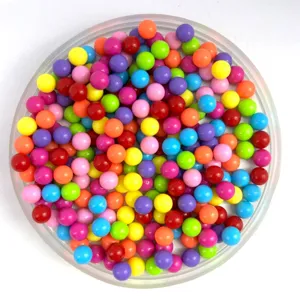 Colorful acrylic round beads solid color plastic loose beads for DIY toys and crafts decor.