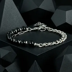 Punk halve kralen halve ketting armband voor dames en heren minimalistisch vintage paar sieraden
