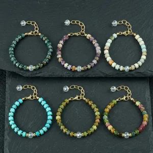 Mooie set van edelsteen kralen armbanden voor dames mode stijl sieraden cadeau idee