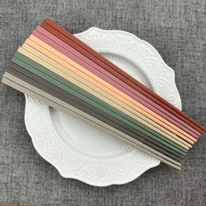 Set di bacchette in lega colorate antiscivolo riutilizzabili stoviglie per cucina casa